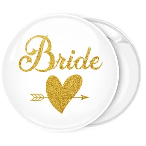 K&omicron;&nu;&kappa;ά&rho;&delta;&alpha; Bride Gold Glitter &lambda;&epsilon;&upsilon;&kappa;ή