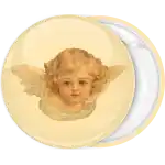Vintage angel girl pin badge button