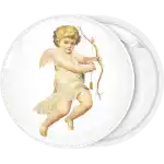 Angel with arrow pin badge button