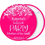 Bachelorette party Team mother of the bride pink pin badge button