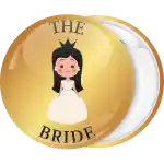The Bride Cilly bachelorette pin badge button