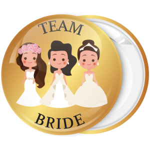 Κονκάρδα Team Bride the friends χρυσή