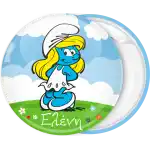 Smurfette sky pin badge button