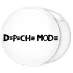Depeche Mode white pin badge button