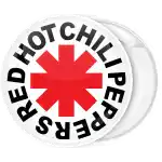 Red Hot Chili Peppers white pin badge button