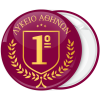 Σχολική κονκάρδα με αριθμό σε μπρορντώ χρυσό οικόσημο