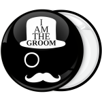 Κονκάρδα I am the  Groom Hat Moustache