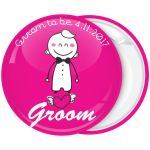 Κονκάρδα γάμου Groom Cartoon ροζ