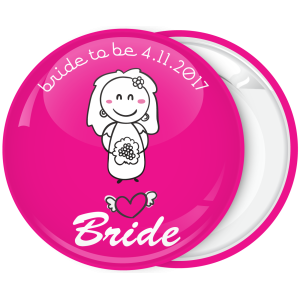Κονκάρδα γάμου Bride Cartoon ροζ
