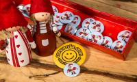 Χριστουγεννιάτικες κονκάρδες Santa Claus