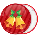 Xmas Bells pin badge button