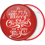 Merry Christmas the big wish pin badge button