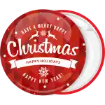 Happy Holidays wishes pin badge button