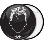 Arctic Monkeys illustration face pin badge button