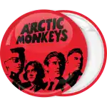 Arctic Monkeys faces red pin badge button