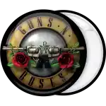 Guns N Roses black pin badge button