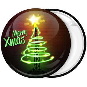 Κονκάρδα Merry Xmas neon Christmas tree