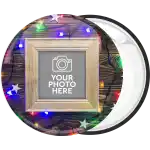 Xmas Lights Photo booth pin badge button