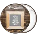 Photo booth classic wood pin badge button