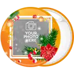 Xmas Photo booth Mistletoe pin badge button
