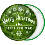 Merry Christmas tree  pin badge button