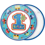 &Kappa;&omicron;&nu;&kappa;ά&rho;&delta;&alpha; 1st Birthday round cars