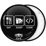 &Kappa;&omicron;&nu;&kappa;ά&rho;&delta;&alpha; Eat Sleep Code Geek life