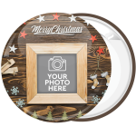 Κονκάρδα Χριστουγεννιάτικο Photo booth Merry Christmas wood frame
