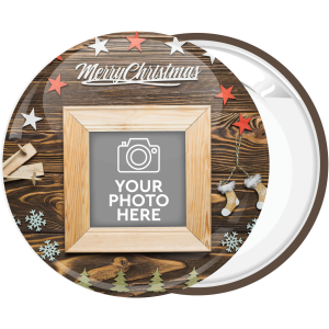 Κονκάρδα Χριστουγεννιάτικο Photo booth Merry Christmas wood frame