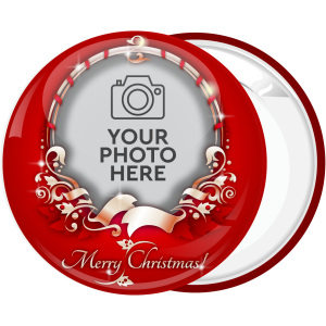 Κονκάρδα Χριστουγεννιάτικο Photo booth με ευχή Merry Christmas