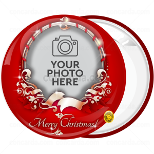 Κονκάρδα Χριστουγεννιάτικο Photo booth με ευχή Merry Christmas