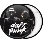 Daft Punk circle pin badge button