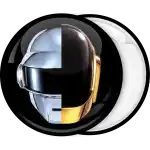 Daft Punk musk pin badge button
