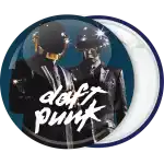 Daft Punk suits pin badge button