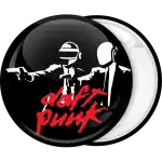 Daft Punk gun pin badge button