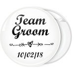 Κονκάρδα Team Groom καρδιά λευκή