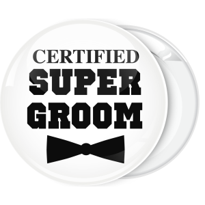 Κονκάρδα Certified super groom  λευκή