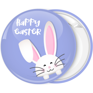 Κονκάρδα Happy Easter χαρούμενο κουνελάκι μωβ