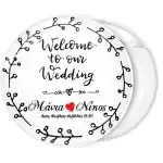 &Kappa;&omicron;&nu;&kappa;ά&rho;&delta;&alpha; Welcome to our wedding &kappa;&lambda;&omega;&nu;ά&rho;&iota;&alpha;