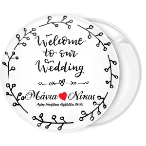 &Kappa;&omicron;&nu;&kappa;ά&rho;&delta;&alpha; Welcome to our wedding &kappa;&lambda;&omega;&nu;ά&rho;&iota;&alpha;