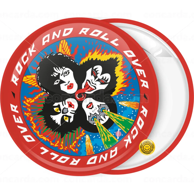 Κονκάρδα Kiss Rock and Roll Over κόκκινο