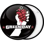 Green Day band pinback badge button