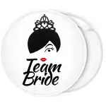 Team Bride kiss badge button