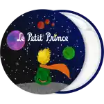 Little prince stars night classic pin badge button