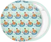 Summer swimming patterns badge button 