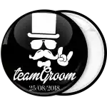 Κονκάρδα Team Groom Hat Hand rock μαύρη