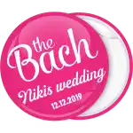 The bach pink pin badge button