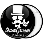 Κονκάρδα Team Groom Hat Hand rock μαύρη