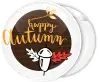 Autumn oak  pin badge button