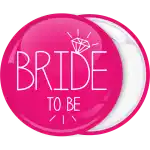 Bride to be diamond pin badge button